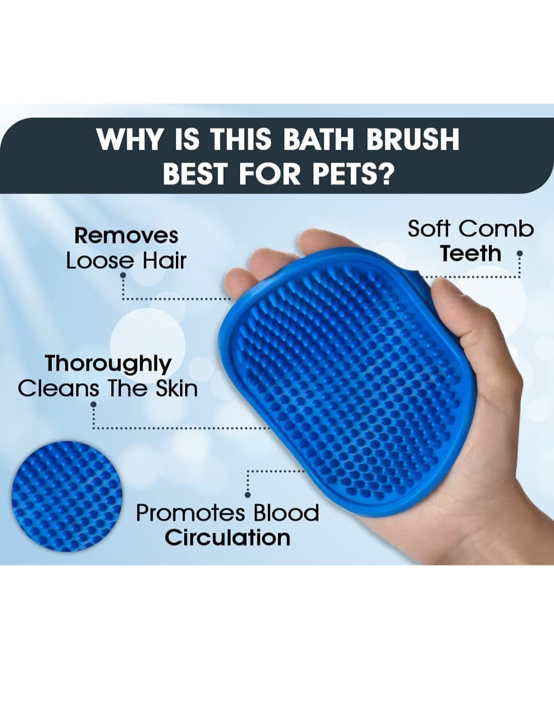 Dunk N Dogs Non Toxic Latex Pet Shampoo Washing Soothing Massage Rubber Bristles Hand Brush Comb for Dogs & Cats (1 Piece ) (B0BDDZKX7R) Amazon Price History, Amazon Price Tracker