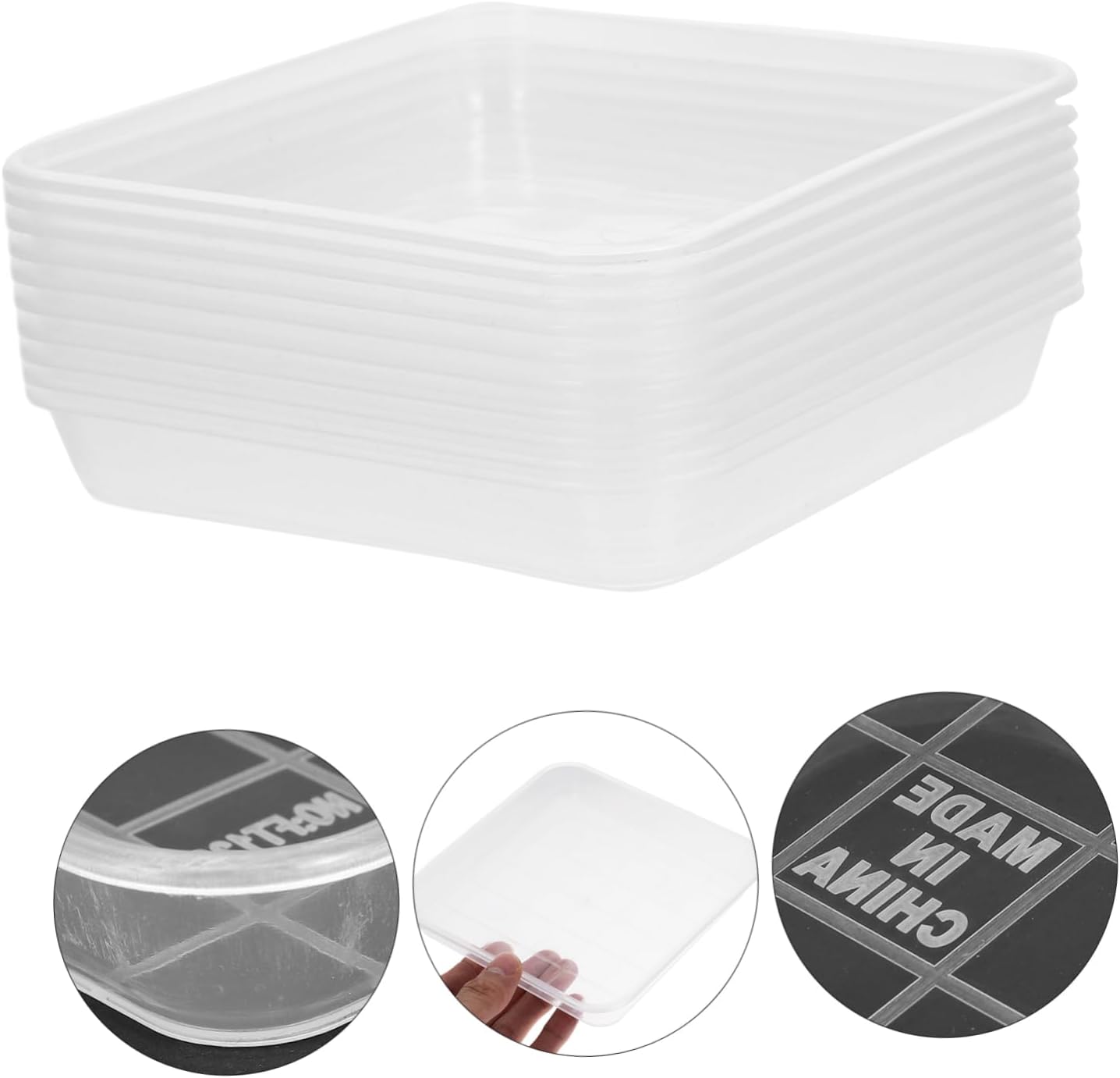 POPETPOP 40pcs Shaped Plant Saucers Drainage Trays for Flower Pots Prevent Water Leakage for Collecting Excess Water and Spillage