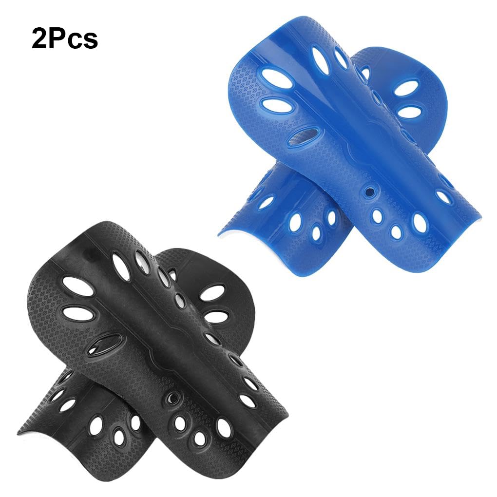 2 pares de espinilleras anticolisión, a prueba de golpes, soporte de seguridad para jóvenes y niños, herramienta de protección deportiva, equipo de fútbol para niños, color negro