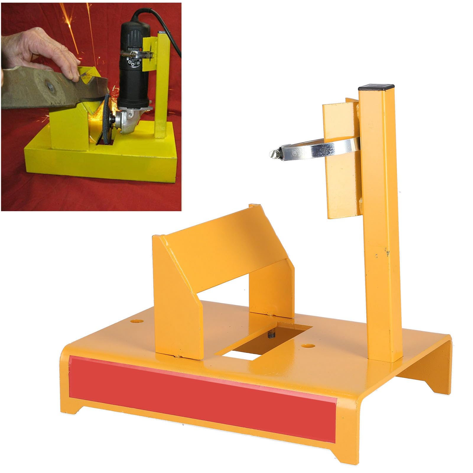 Afilador de Cuchillas para cortacésped con Anillo Ajustable de 30°, Desmontable y Duradero.