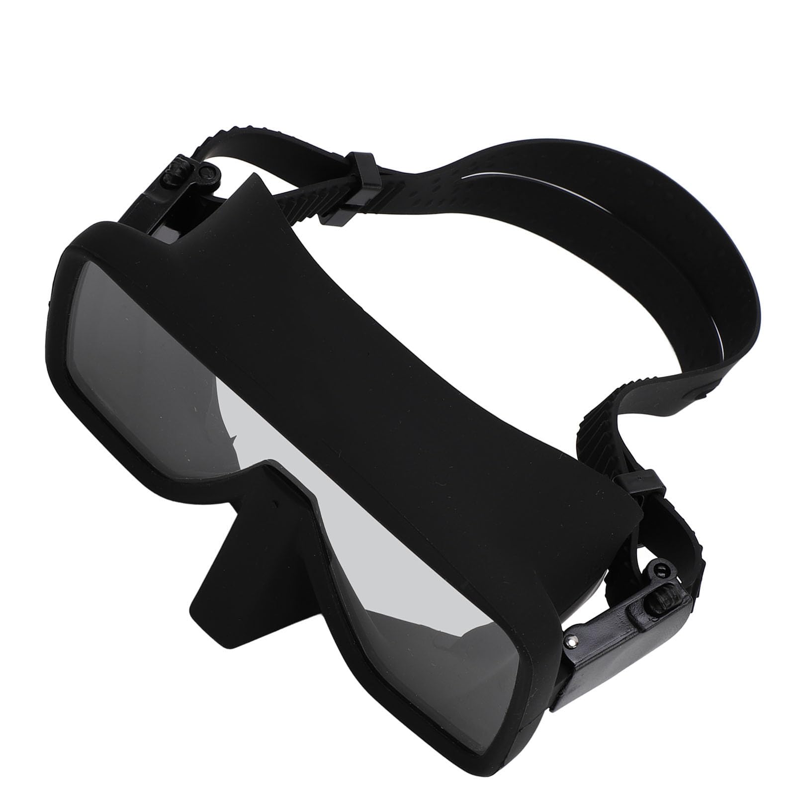 Elegante Taucherbrille, Silikon, schwarz, HD, gehärtetes Glas, auslaufsicher, zum Schnorcheln, Tauchen, Apnoe