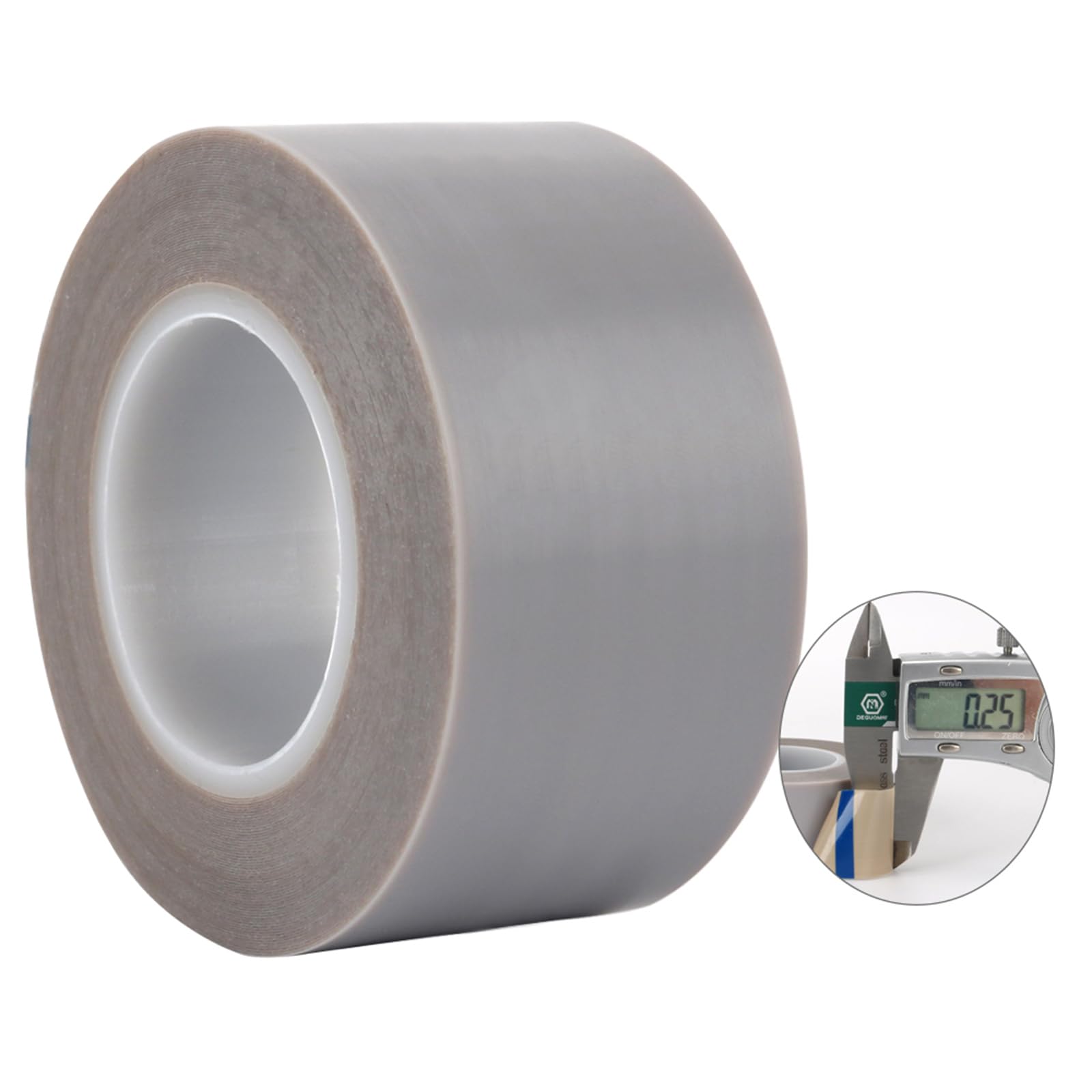Cinta de tela de teflón, Cinta de película de PTFE de 38 mm de ancho, 10 m de largo, 0,08-0,25 mm de espesor(Thick0.25mm)