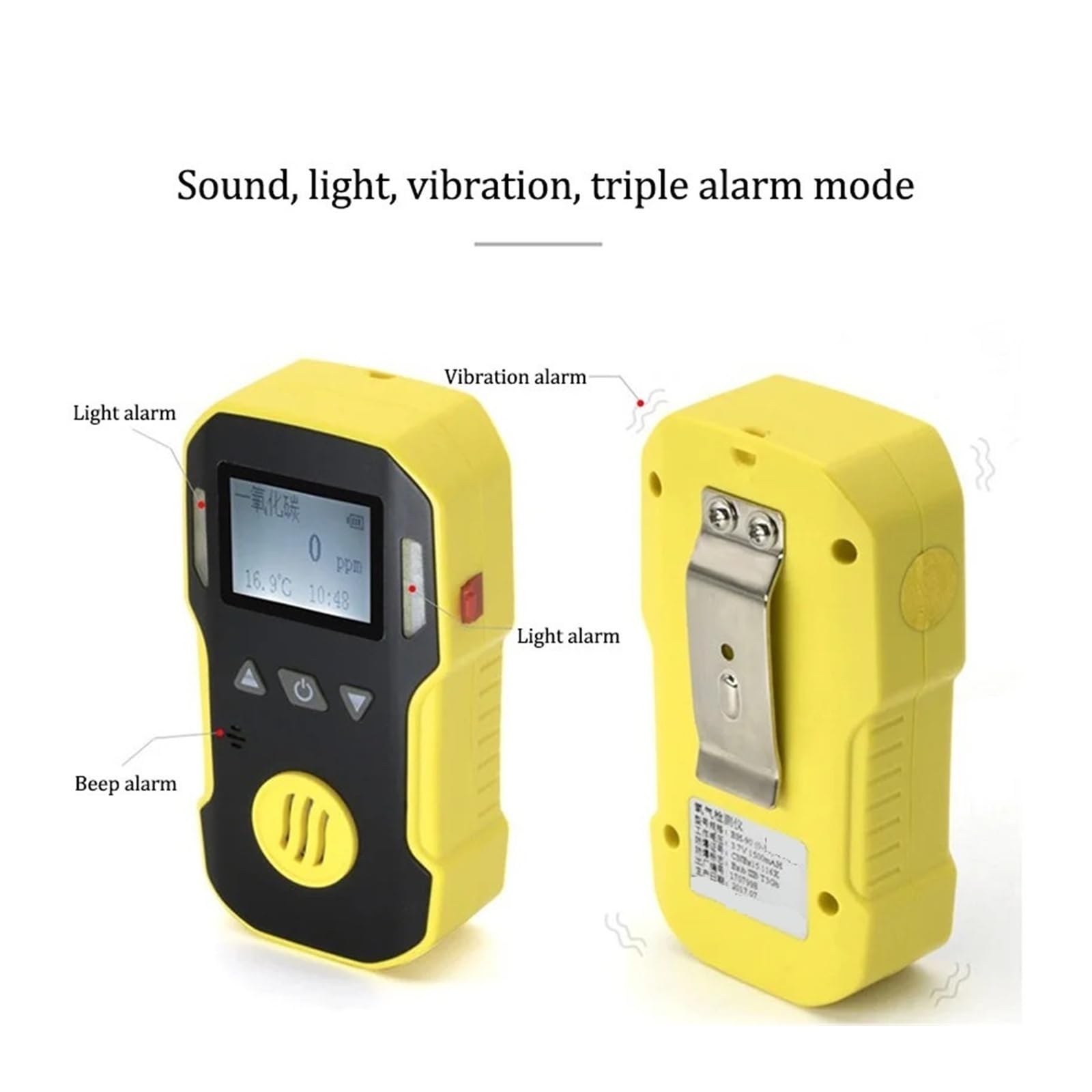 Detector de Gas con alarmas vibratorias, visuales y sonoras. Analizador Profesional Fugas NO2 for el Trabajo hogar Alta sensibilidad para Laboratorio