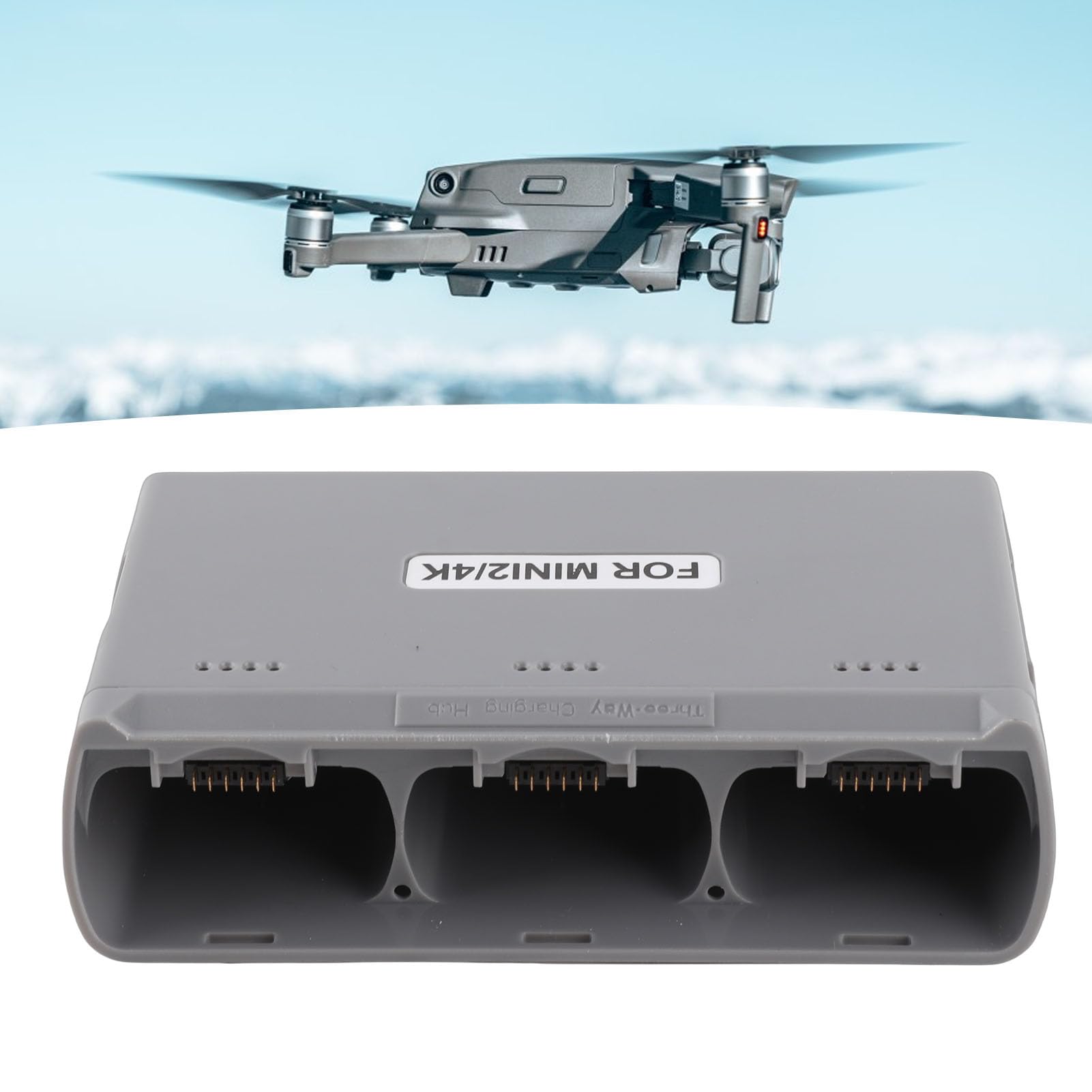 Alomejor Drone Battery Charging Hub for Mini2, MiniSE, Mini2 SE | 3 porte, design compatto, resistente agli urti, display livello batteria, ricarica prioritaria