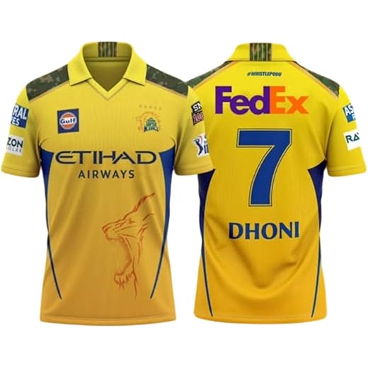 Thala MSD Dhoni-7 Chennai Cricket Jersey