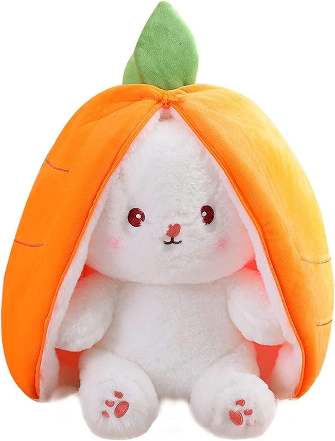 Reversible Bunny Plush Toy Pillow � Cute Rabbit Sofa Pillow, Easter Bunny Stuffed Animal Plushie, for Boys and Girls, Medium Size, Strawberry Bunny & Carrot Bunny (B0D8Y56HKR) Amazon Price History, Amazon Price Tracker