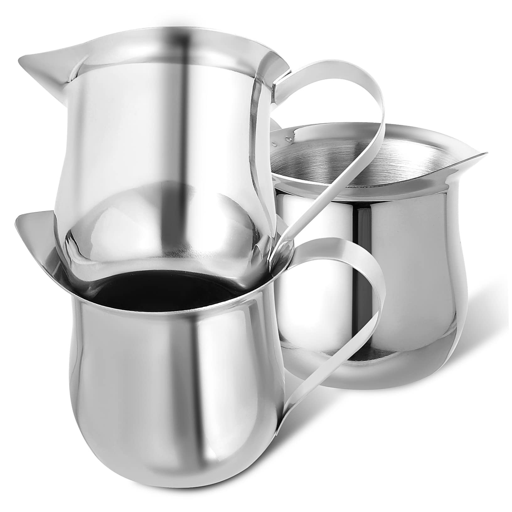 YARNOW 9piezas Jarra Espumadora De Leche Inoxidable Taza Pequeña Para Café Espresso y Espumado De Leche