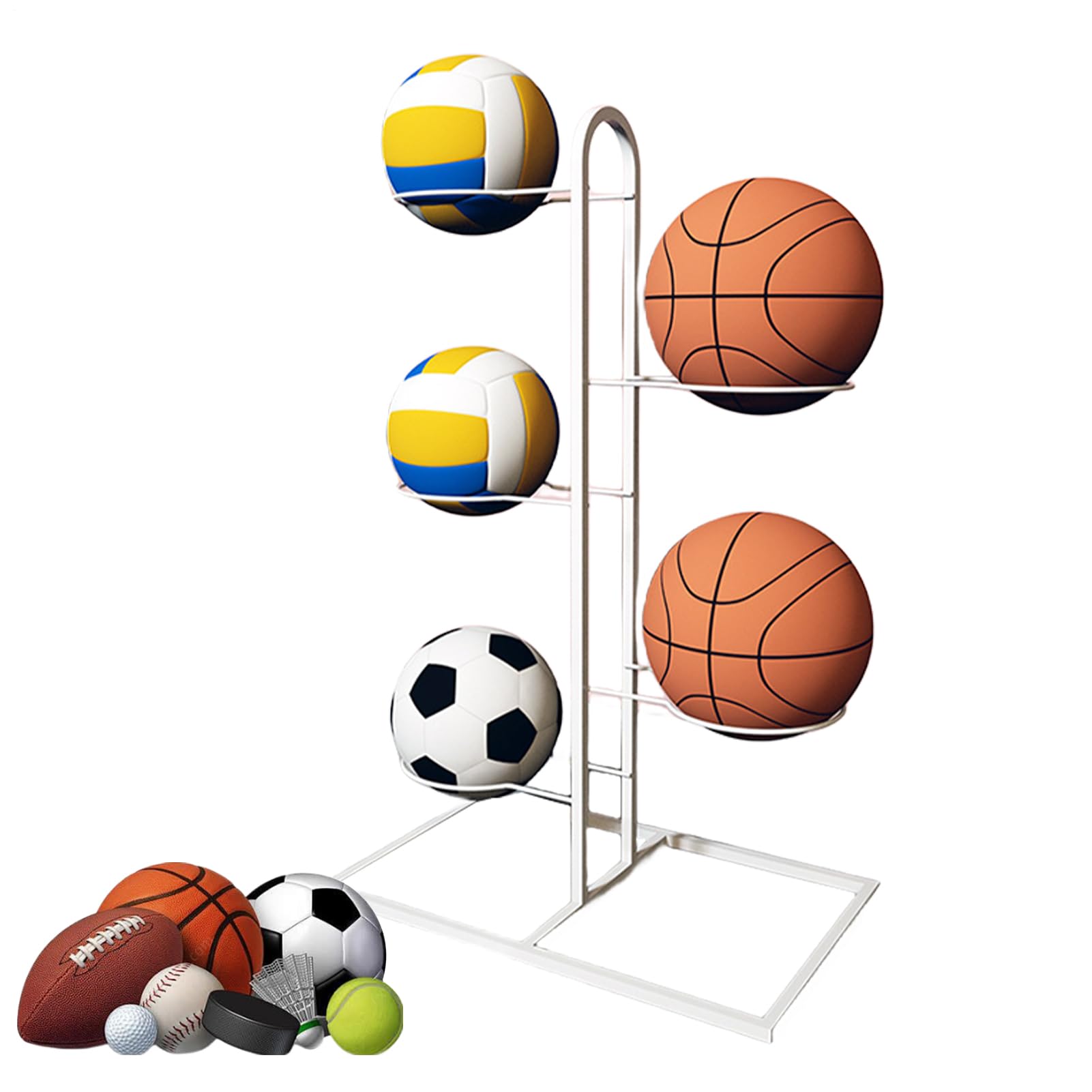 Rastrelliera Per Palloni, Supporto Per Palloni Da Basket, Supporto Per Palloni Da Calcio, Supporto Per Basket, Rastrelliera Per Palloni Con Supporto Per Palloni, Rastrelliera Verticale Per Palloni