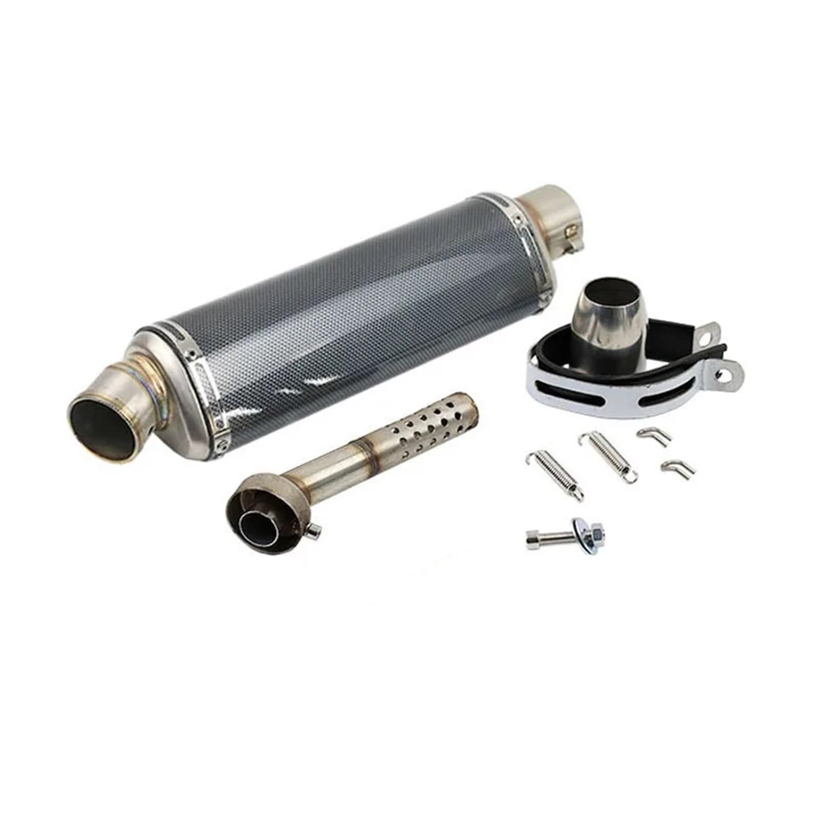 Uitlaat Trim Stal nierdzewna 51mm uniwersalny tłumik wydechowy motocykla Escape 310 370 440 mm rura 100cc-1000cc skuter dla fz6 pcx125(B3 440mm)