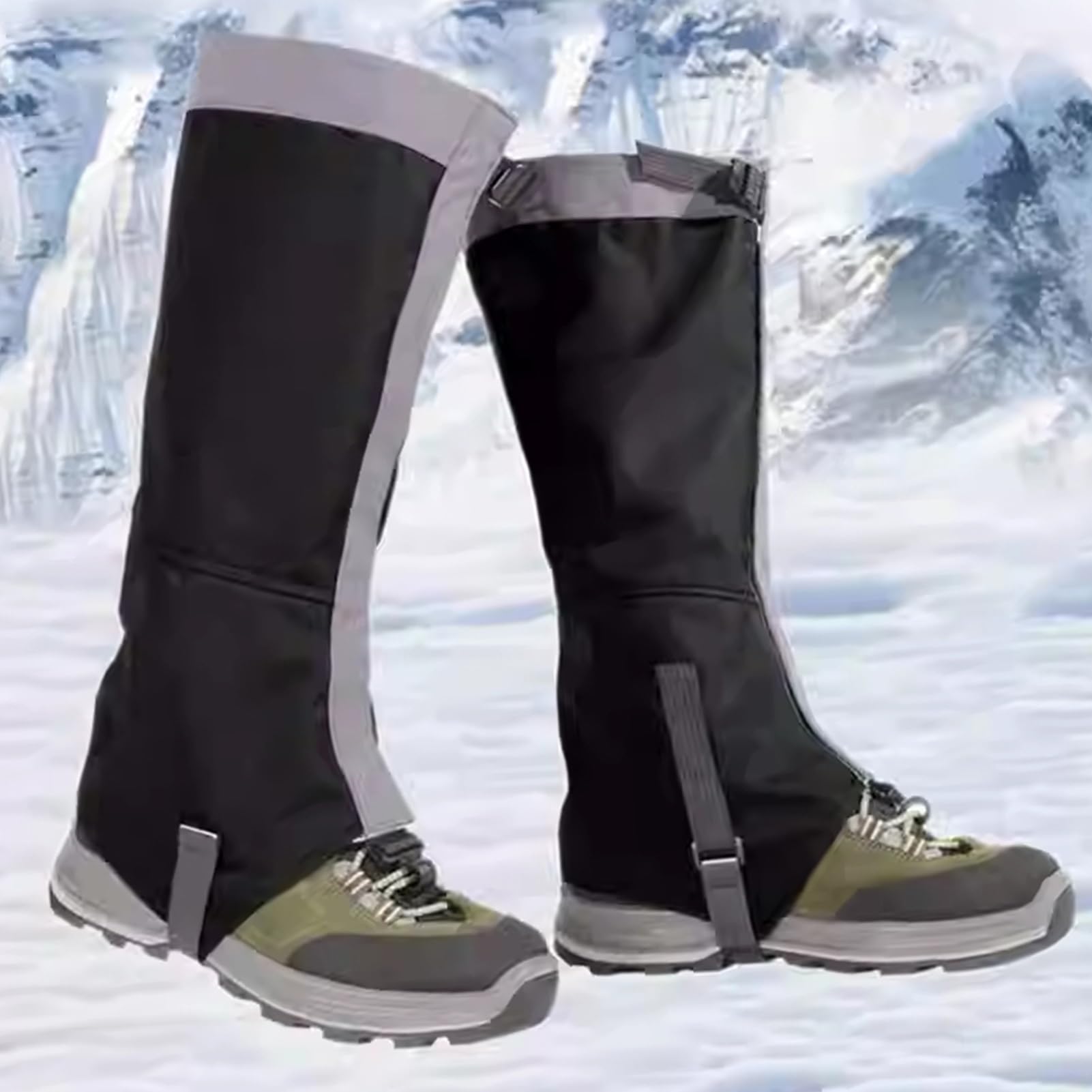 Genérico Polainas Ajustables, Protectoras For Botas De Nieve, For Senderismo, For Exteriores For Caza, For Terrenos Fangosos(Blue1,M)