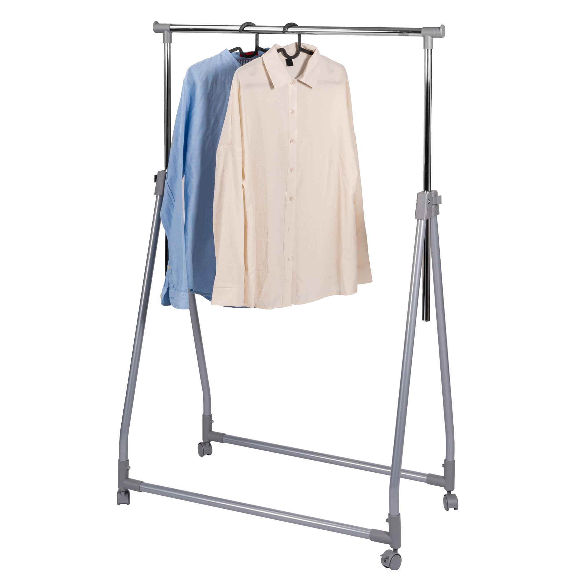 bremermann Perchero plegable, colgador de ropa, perchero, con ruedas (Gris)
