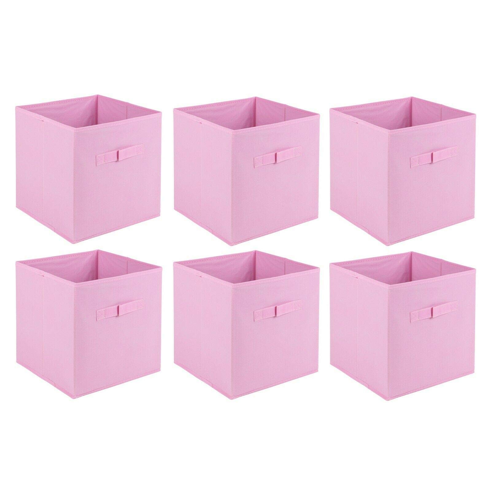 URBNLIVING Set of 6 Non-Woven Fabric Organiser Storage Boxes