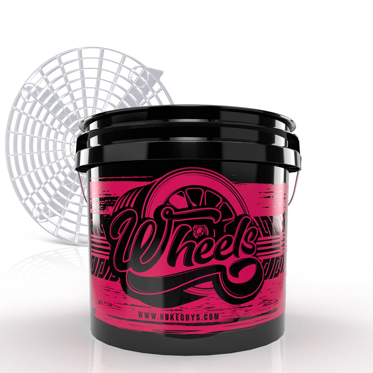 Nuke Guys Made by GRITGUARD US 3.5 GALLONS Rim Wash Bucket - Méthode de Nettoyage 3 Seaux - Seau d'Entretien pour le Nettoyage Doux des Jantes- Pour un Lavage Doux à la Main, Protège la Peinture.
