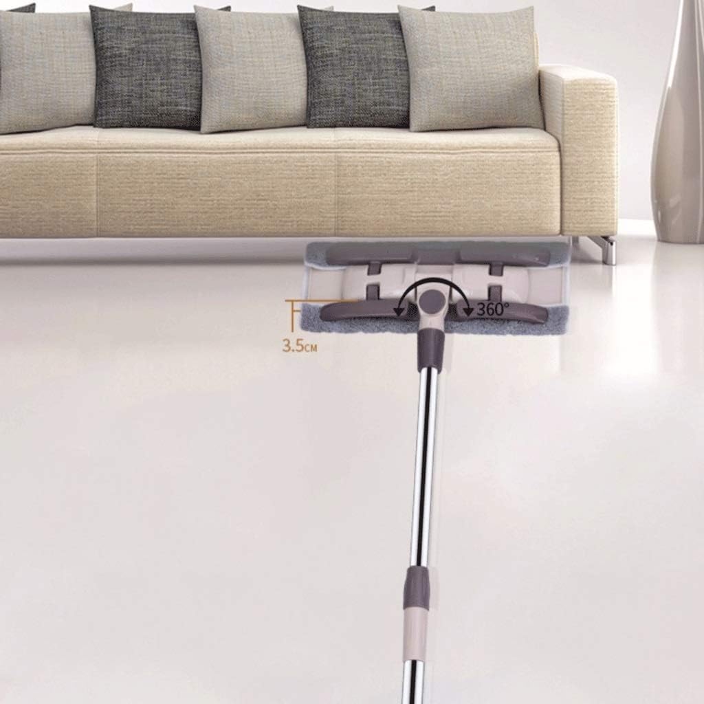 HBJWOV Professional Microfiber Mop for Hardwood, Laminate, Tile Floor Cleaning, Stainless Steel Telescopic Handle