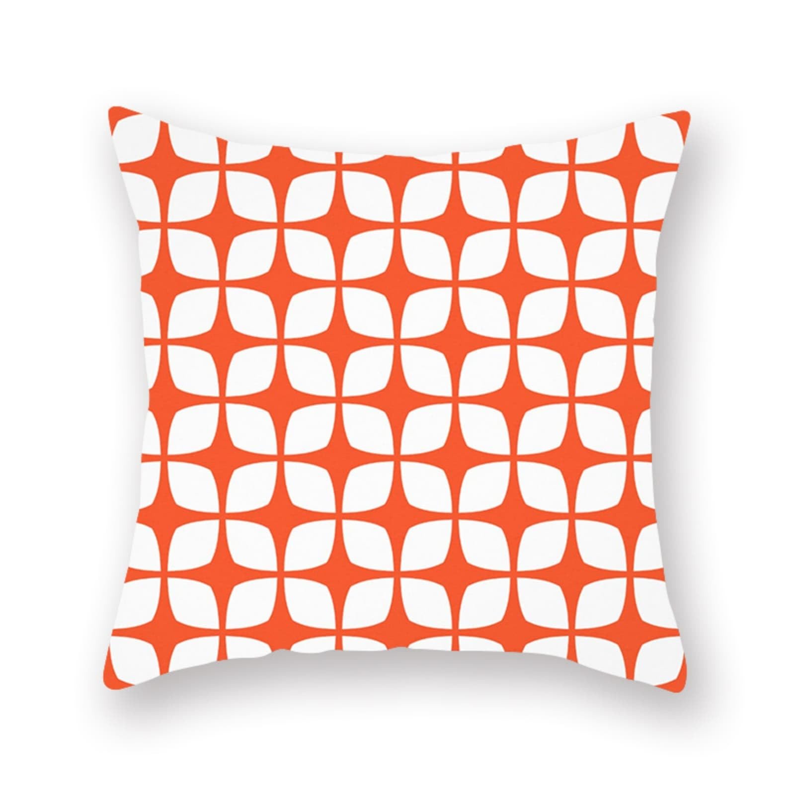 Cushion Covers 60cm x 60cm Orange Pattern Large cushions with covers included - Linen Square Decorative Throw Pillowcases with Invisible Zipper, for Livingroom Sofa Bedroom