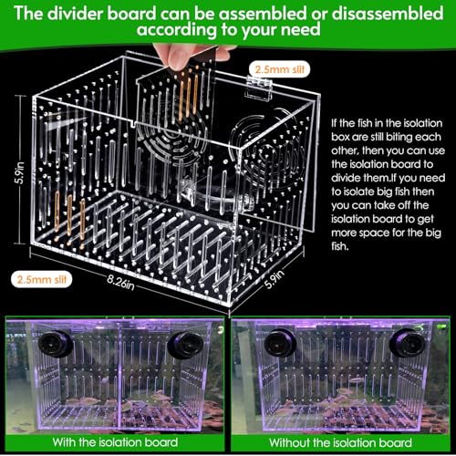 Image of Magnet Acclimation Box for Saltwater Fish Quarantine Aquarium Isolation Box for Aquarium Fish Anemone Reef Coral