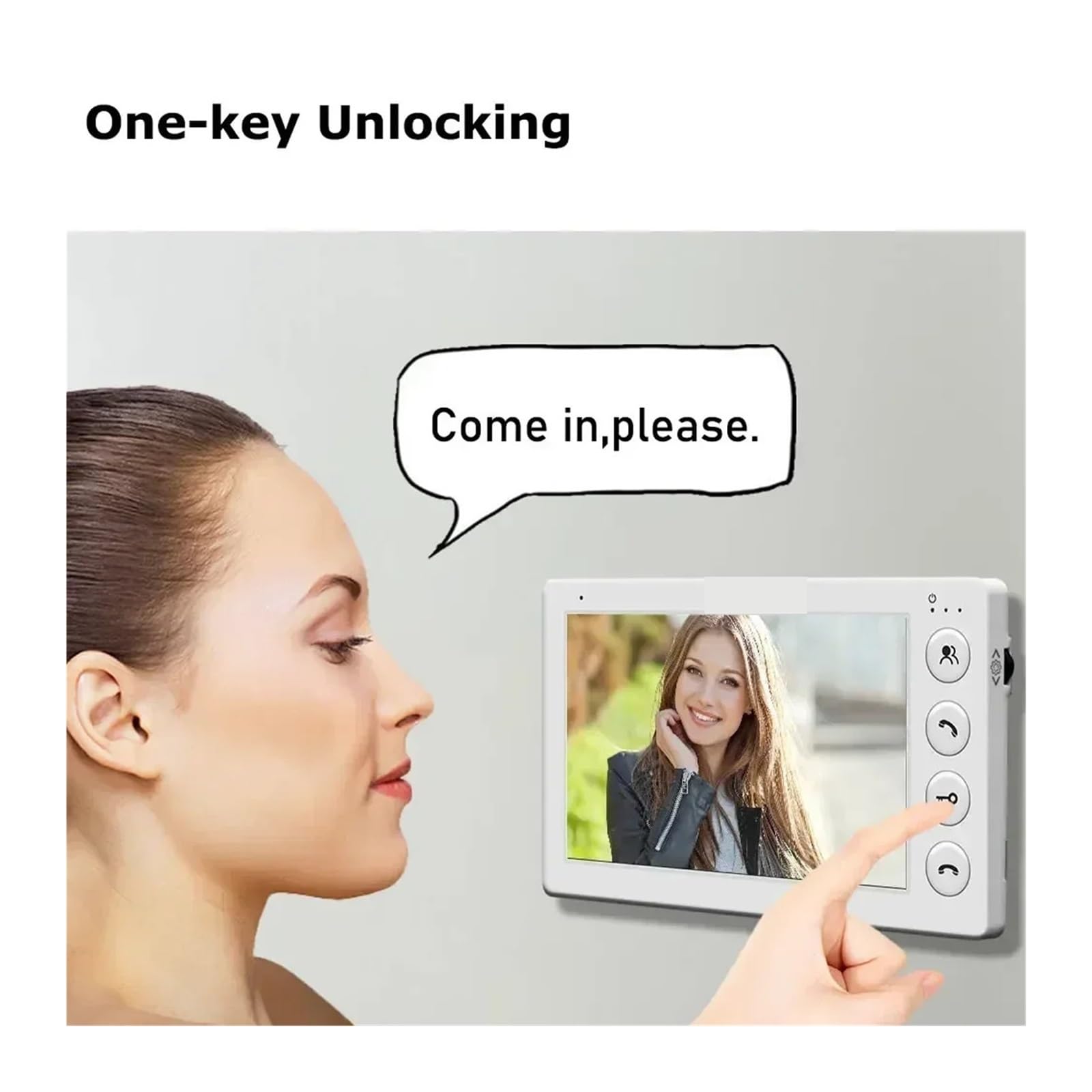 Videocitofono Domestico da 3 unità for Appartamenti Citofono(4 Unit Intercom Set)