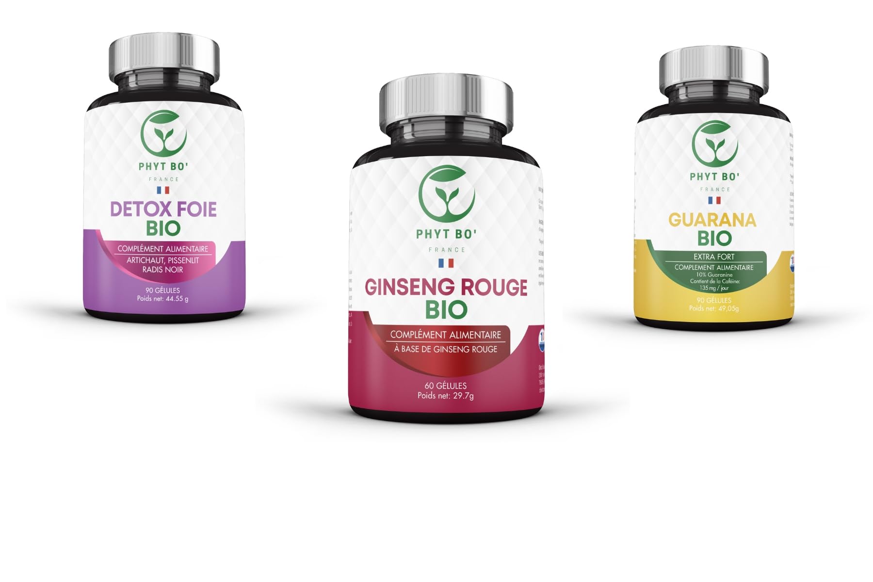Phyt Bo’ Ginseng Rouge Bio Panax – 90 Gélules Végétales – Qualité Premium – Pur et Naturel - Certifié Bio – Sans Additifs ni Conservateurs