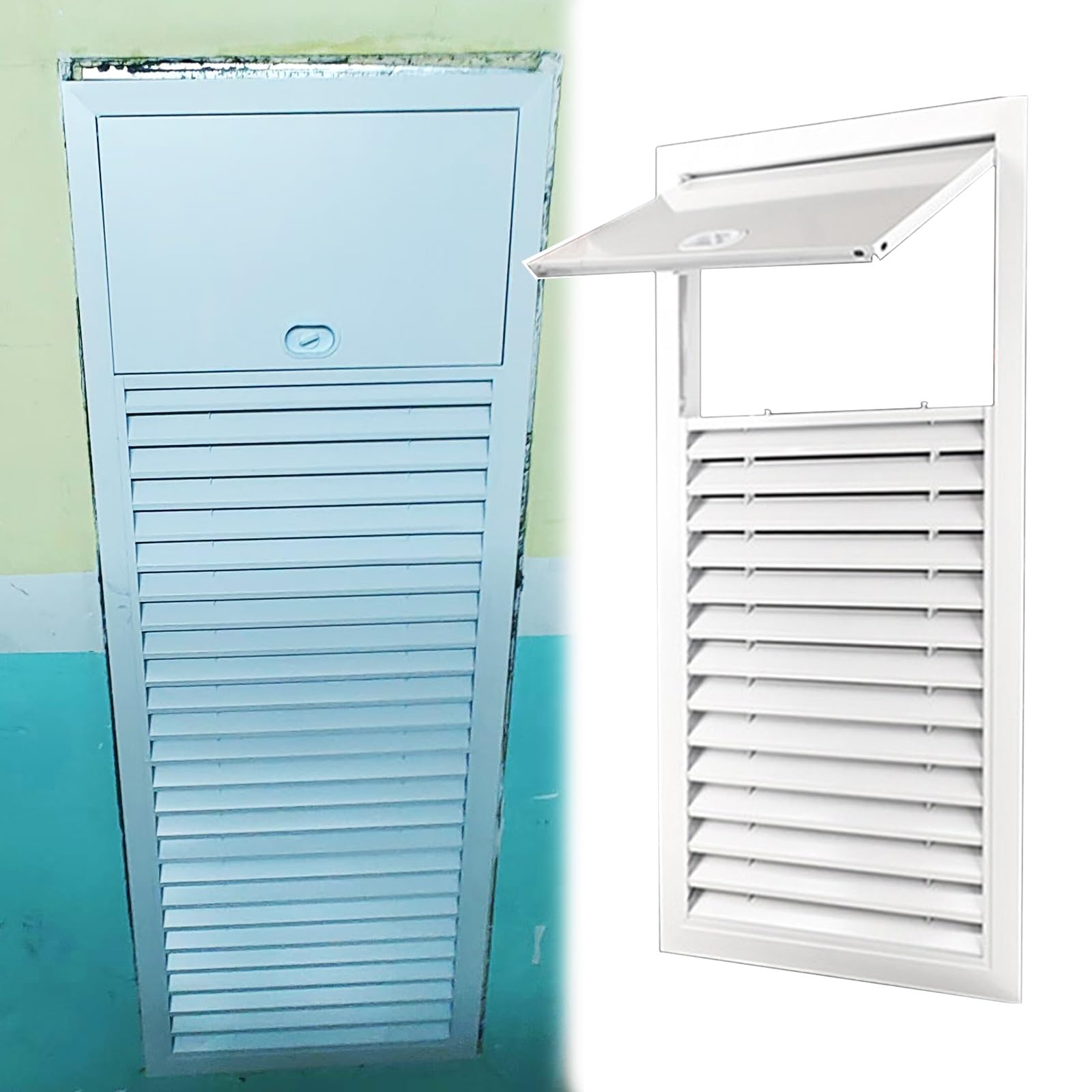 Panneau d'accès à persiennes métallique pour la ventilation de gaine