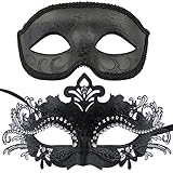 Couple Masquerade Metal Masks Venetian Halloween Costume Mask Mardi Gras Mask