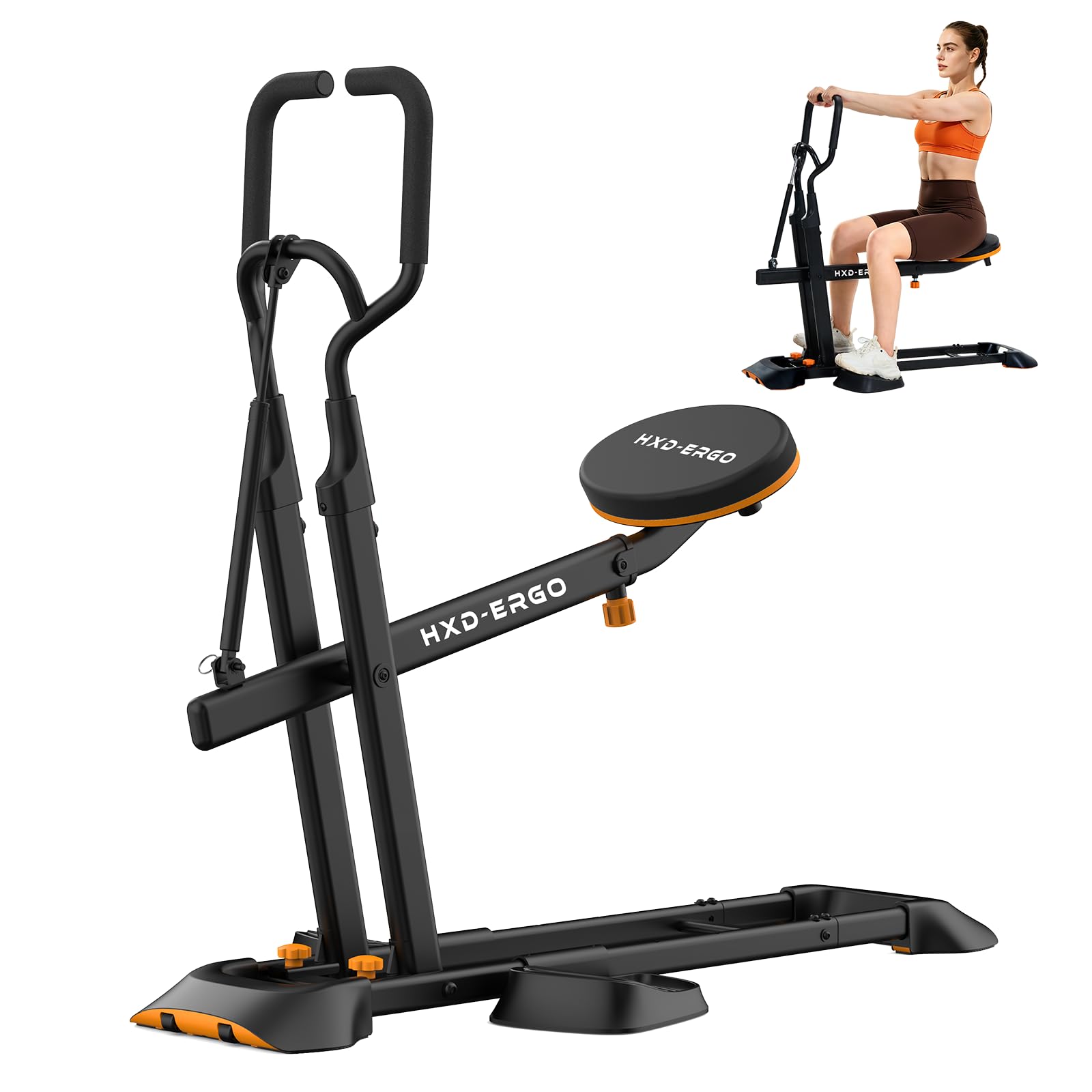 HXD-ERGO HXD-ERGO Deep Squat Machine for Home, Workout Equipment for Legs, Glutes and Core, Guided Squat Protects Knees, Easy Assemble, 3-Level Adjustable Seat, Lower Body Trainer for Home Gym