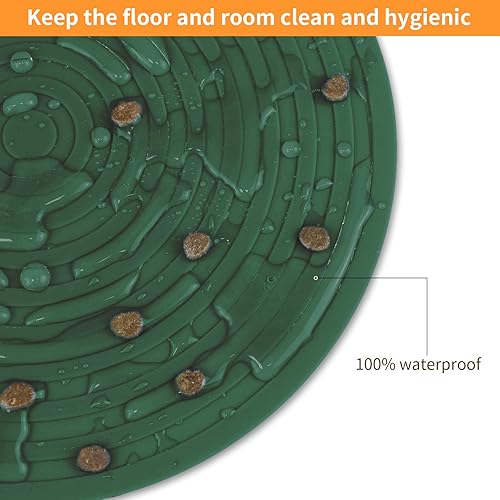 Miniatura 6 de Ptlom 2 manteles individuales para mascotas para perros y gatos, tapete de silicona impermeable para alimentos y agua, tapete para mascotas pequeño,