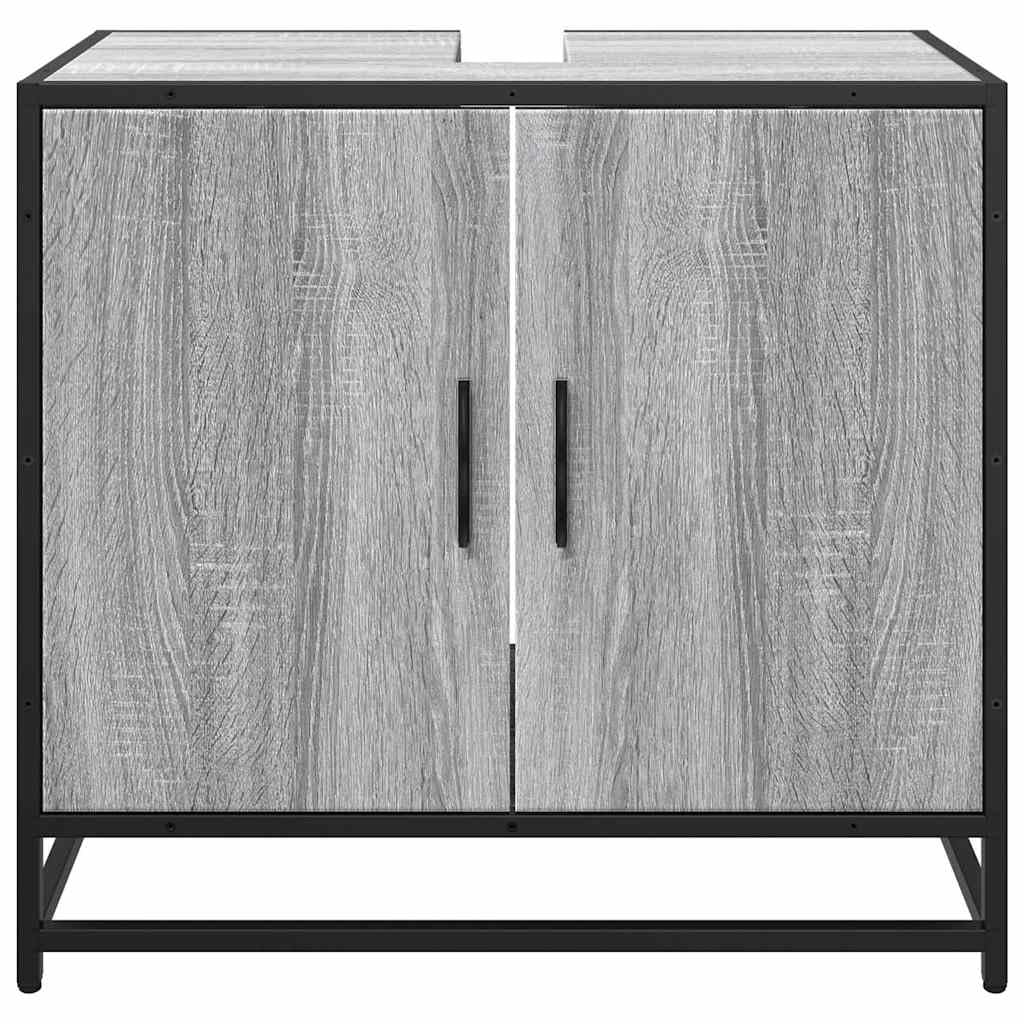 Tomostar Meuble sous Lavabo, Meuble de Rangement Salle de Bain Sonoma Gris 65x33x60 cm