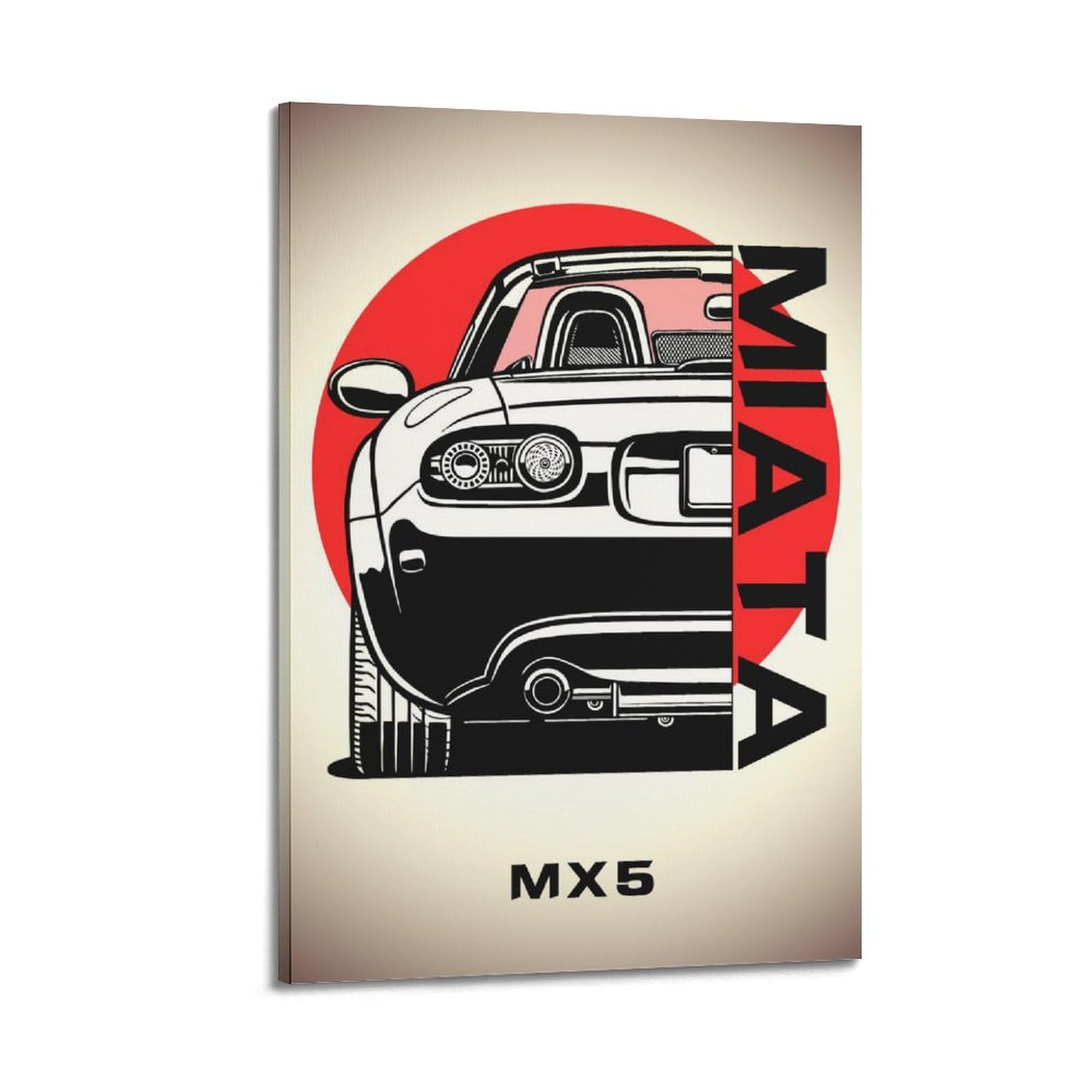 JONZA JDM Car Poster for Mazda MX-5 Race Car Sport Car Decorative Painting Canvas Wall And Art Picture Family Bedroom Decor 08x12inch(20x30cm)