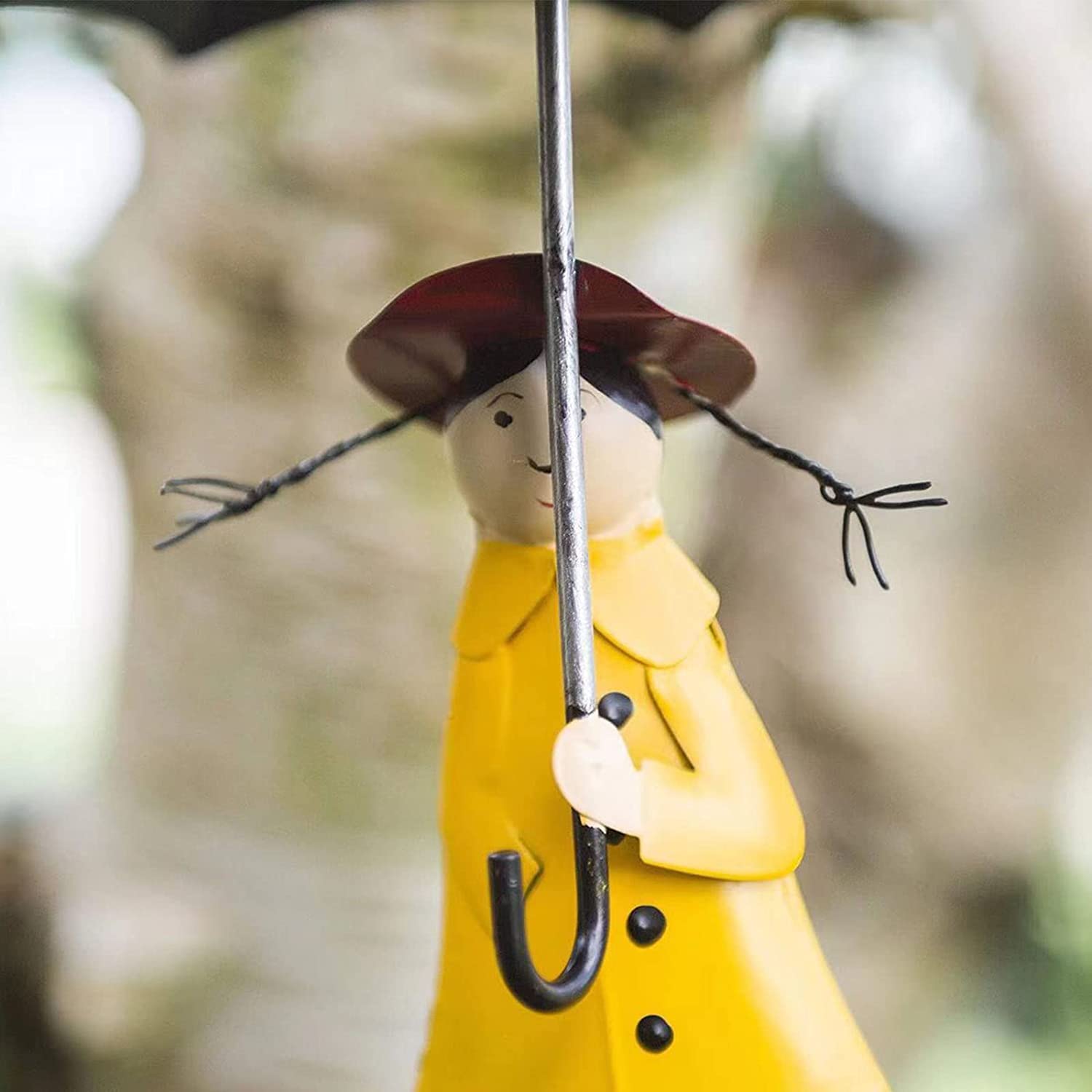 Mangiatoia per uccellini per bambine con ombrello, mangiatoie per uccelli selvatici da appendere all'aperto creative per decorazioni per terrazze per recinzioni del patio del cortile del giardino