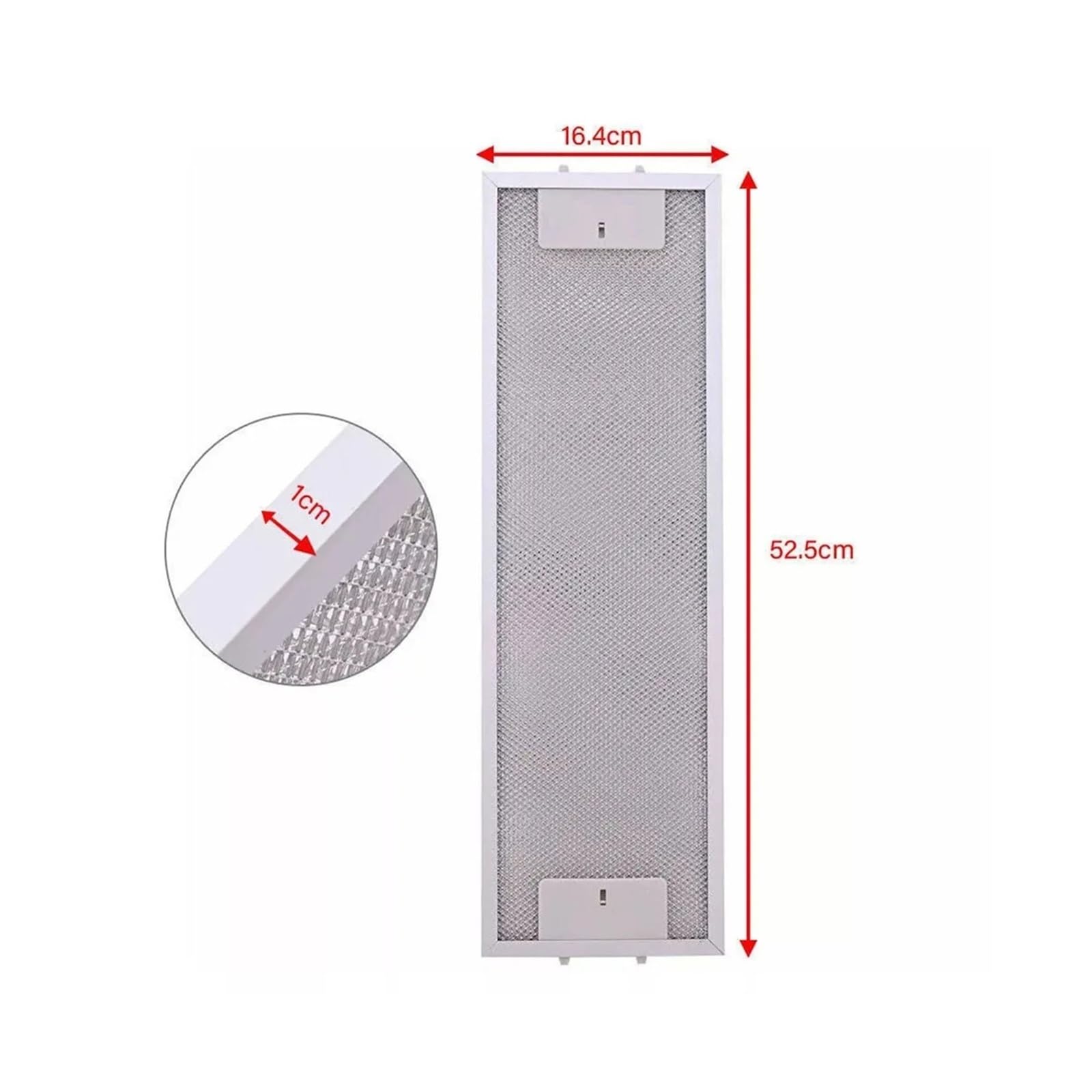 Filtro De Campana Extractora, Compatible Con Euromaid, IAG9SE4 RS6W RSFR8S RS6S 525x162x9mm, Malla De Aluminio for Electrodomésticos