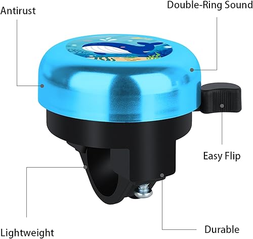 Miniatura 9 de MZELQ Campana de bicicleta con bonito sonido claro, tamaño ajustable, accesorios de bicicleta de aluminio, anillo de campana para niñas, mujeres,