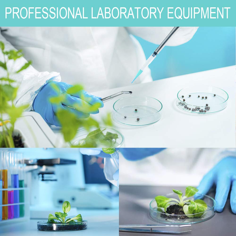 20 Pz Piastra di Petri Capsule Petri Plastica Trasparenti Piastre Coltura Batterica 90 mmx15 mm con 20 PCS Pipette di Trasferimento in Plastica 3ml per Laboratorio Esperimento Biologia