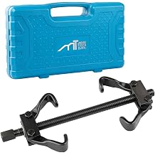 Coil Spring Compressor Tool Set, Heavy-Duty Automotive Strut Spring Compression Tool for Macpherson Suspension Repair, Fits 3/4 Diameter Springs, with Carrying Case