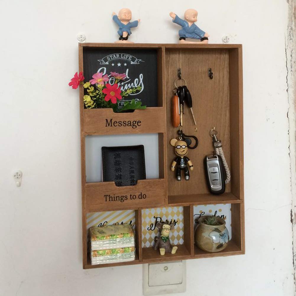 Amazon.co.jp: キーボックス ビンテージ風 木製 欧米風 キー ケース 鍵