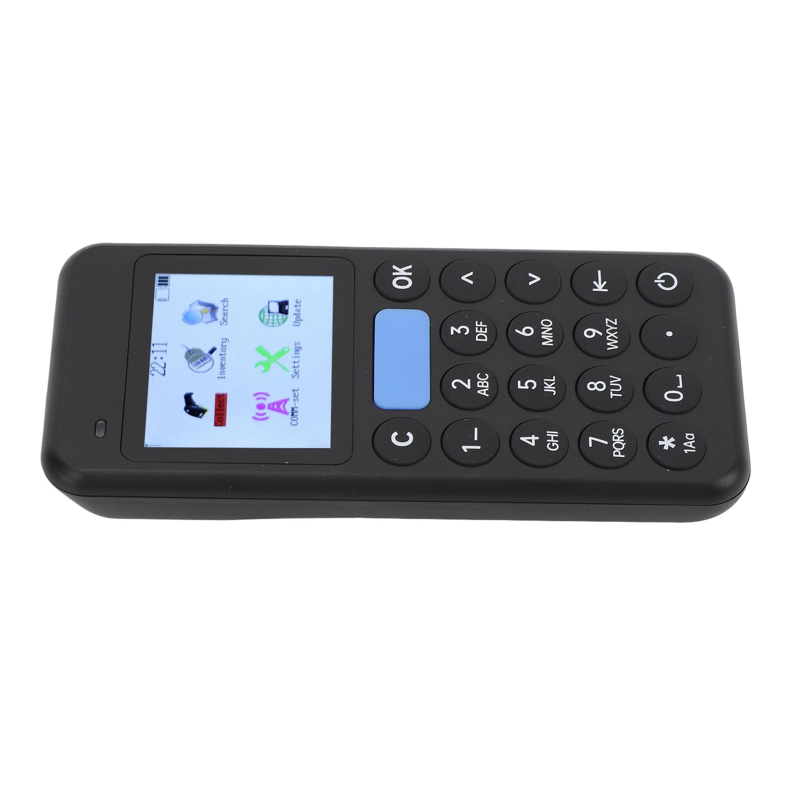 Barcode Reader, Portable USB Data Cable Bar Code Scanners Data Collector 3 in 1 Design 2.4 Inch Screen Multifunctional for Supermarket