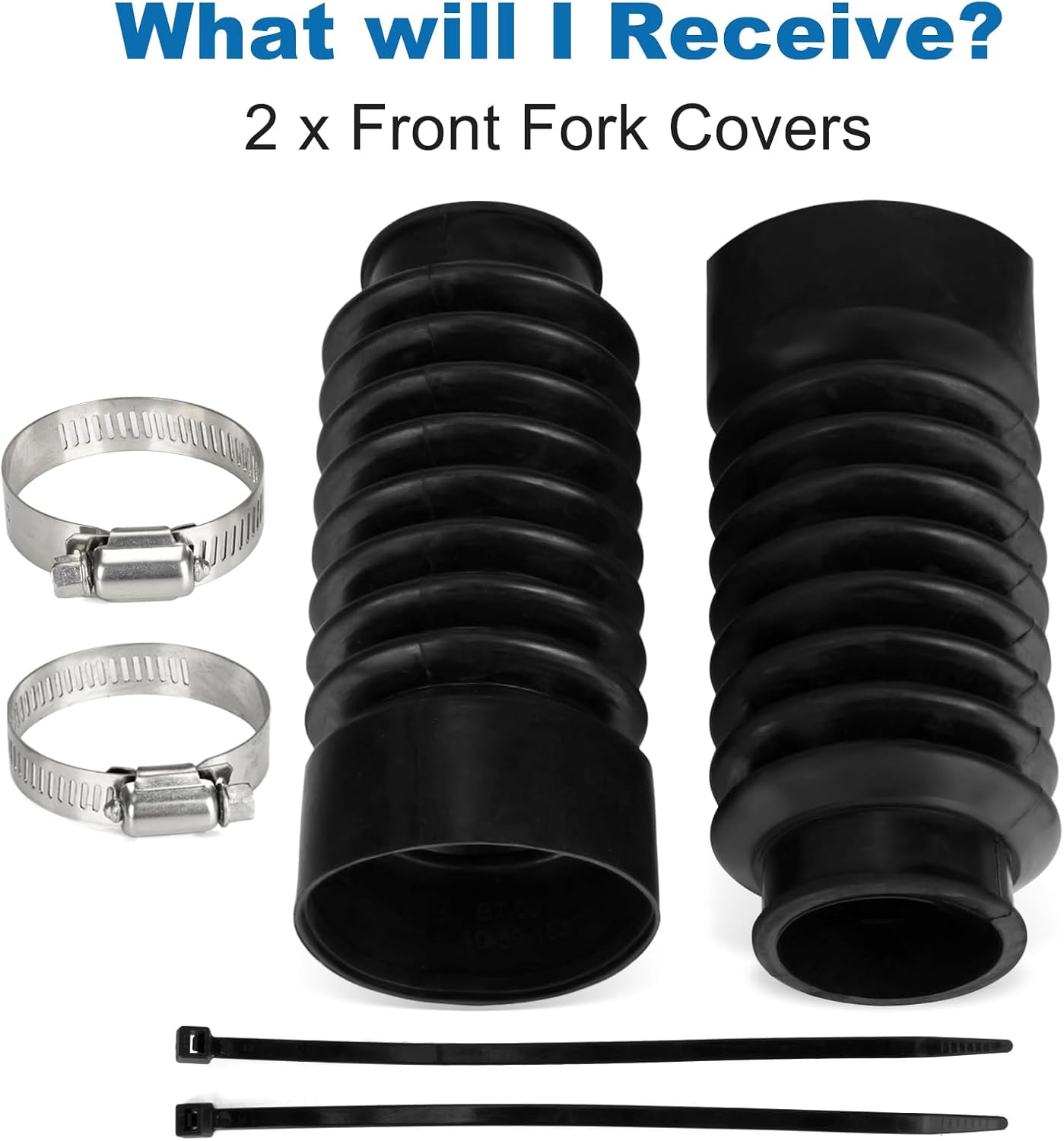 PSLER Front Fork Cover Fork Shock Absorber Cover Fork Boots Gaiters Gators Shock Boots Shock Absorber Tube Slider Cover Gaiters Protector Fit for Rebel CMX300 CMX500 2017 2018 2019 2020 2021 2022 2023
