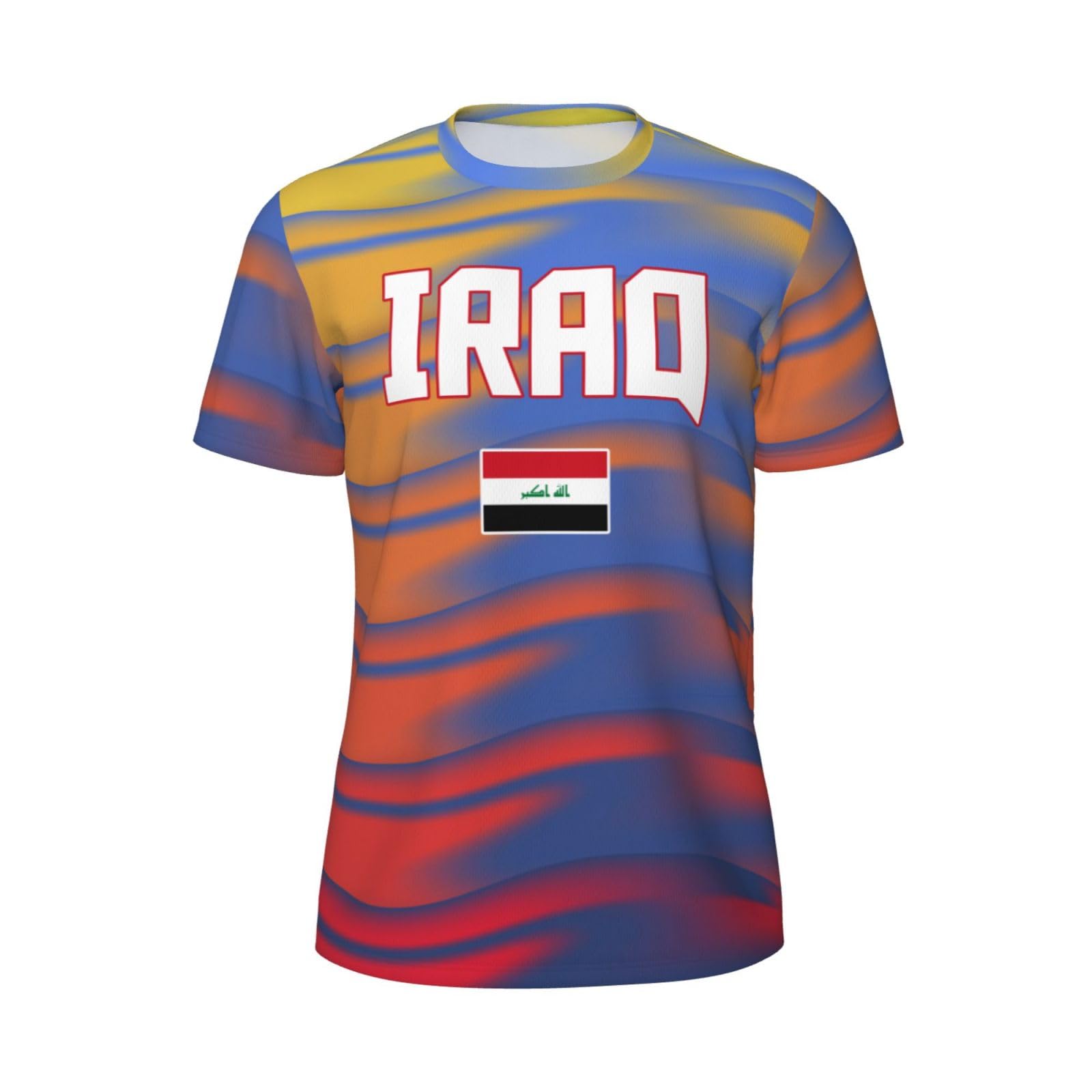 DABOYOZHZH Iraq Flag Cool Iraqans (9) Sports Jersey Mesh T-Shirt 3D Print for Running Cycling Soccer Tennis Fitness Climbing Shirts