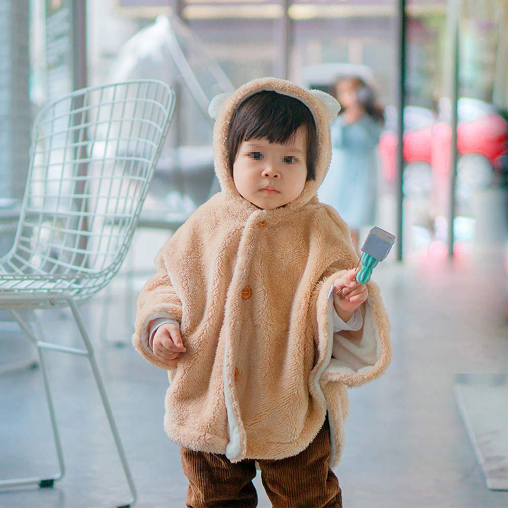Cape à Capuche Bébé Garçon/fille - Laine Polaire, Coupe-vent, Pour Automne/hiver, Sorties Et Photos