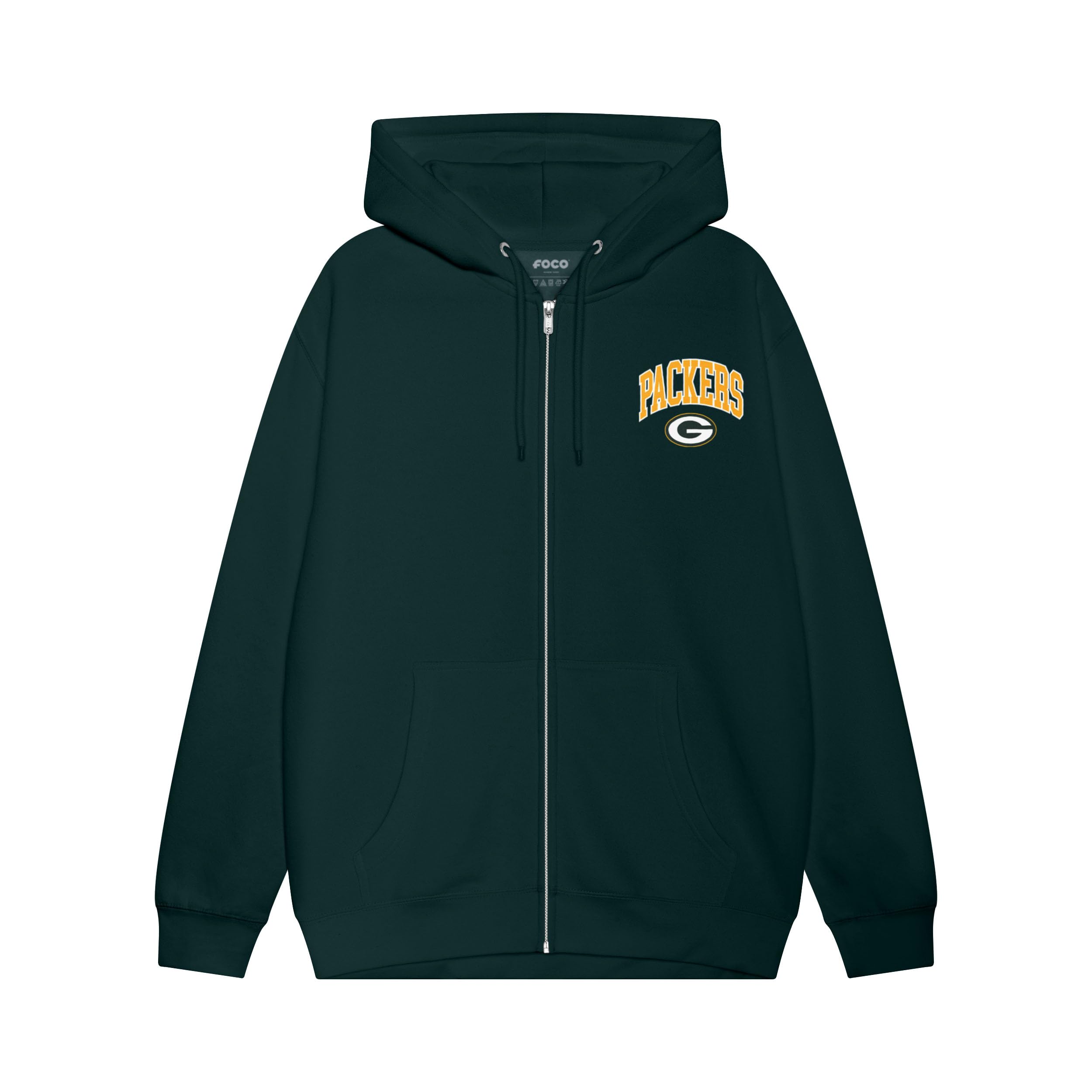FOCO NFL Team Logo Arched Wordmark Zip Up Hoodie โ image 1