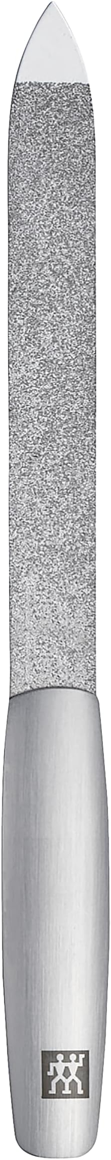 Sapphire Nail File (coarse and fine Grained File Surfaces for Shortening and Shaping, Cleaning tip), Premium, Silver, 5 inch