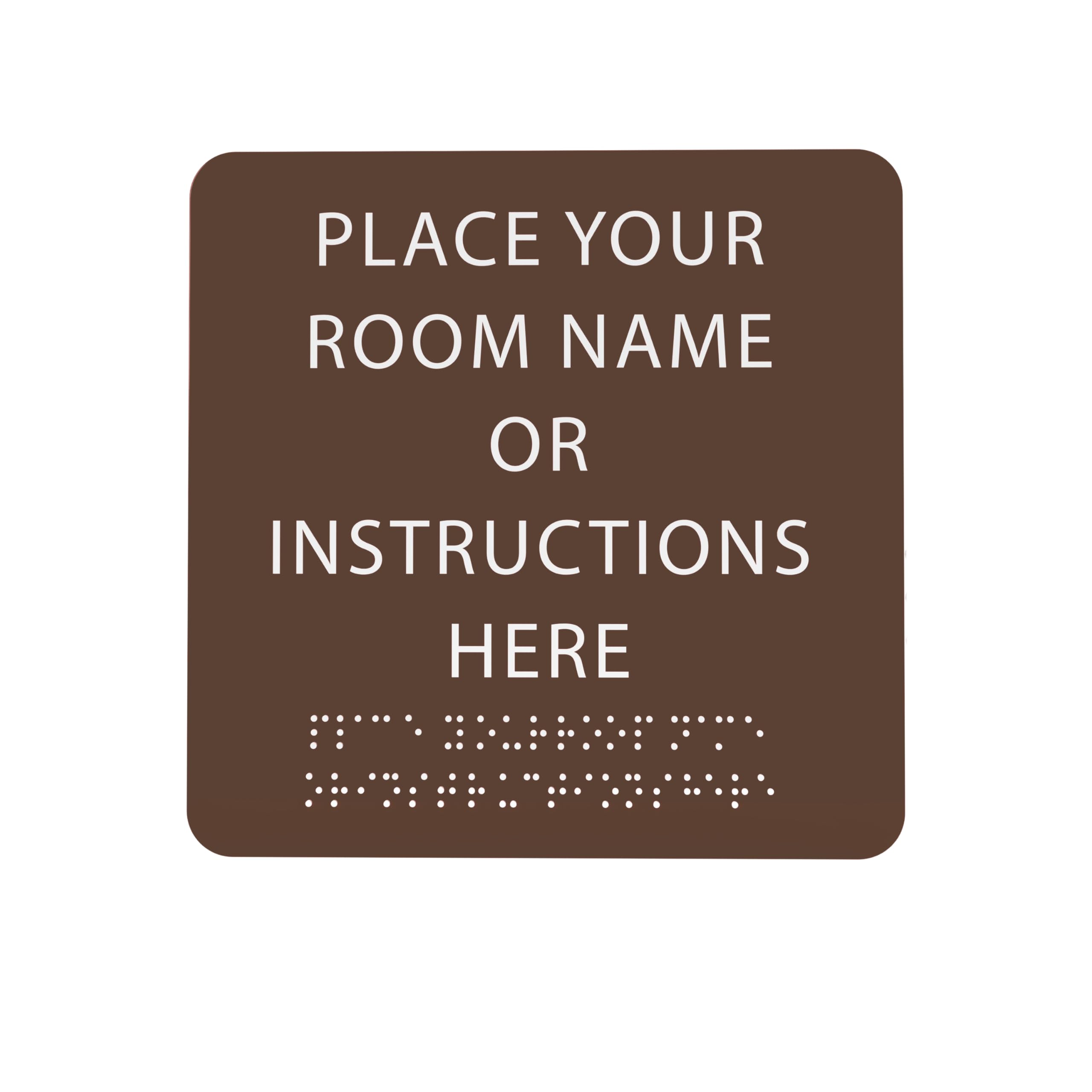 ADA CENTRAL SIGNS - 8" X8" Personalized Custom Sign - ADA Compliant Tactile Graphics Grade 2 Braille Text Acrylic Wall Signs - Door Signs for Schools,