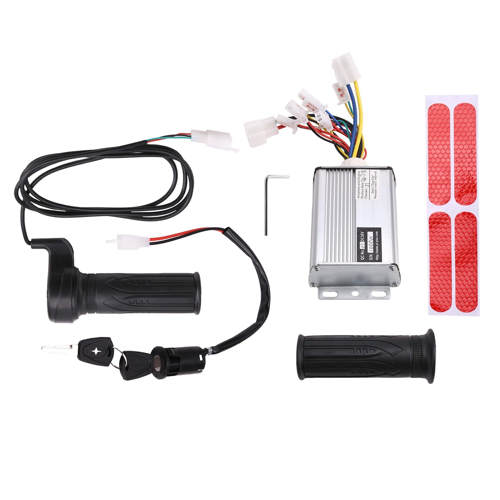 Littimoon 36V 1000W Electric Scooter Brush Controller +Throttle+Accelerator+Lock Kit for Electric Bike/Electric Scooter