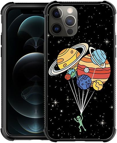 Miniatura 8 de Funda compatible con iPhone 15 Pro, sistema solar de globo alienígena, diseño de patrón increíble, a prueba de golpes, antiarañazos, carcasa trasera