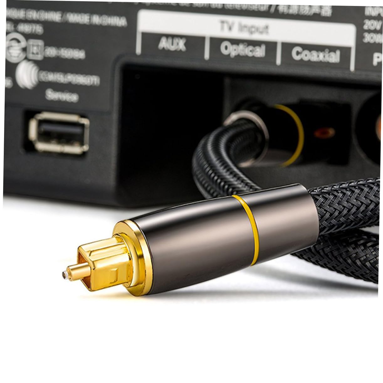 Cavo Audio Ottico in Fibra Nero 20m per Soundbar e Tv | Corpo Morbido, Qualità Segnale Elevata, Confezione da 1, Uso Console di Gioco