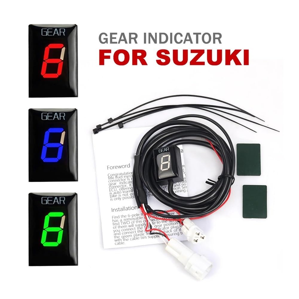 Indicatore di Cambio Marcia per Moto, indicatore di Marcia da 1 a 6 velocità per SV1000 SV 1000 SFV400 SFV 400 SFV650 SFV 650 Accessori Indicatore di Marcia (Verde)