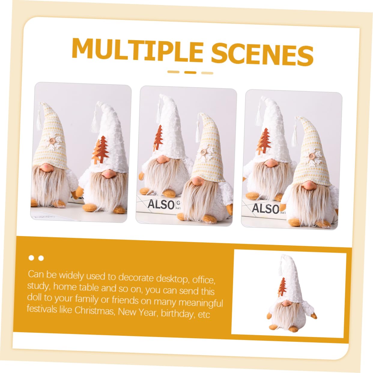 TOPBATHY 5St GNOME Schmuckstücke Weihnachtszwerge Wichteldekorationen für Zuhause draußen weihnachtsdeko weihnachtsgnom weinachtsgeschte Ornament Zwerg Dekoration Zwerg Stoff Weiß