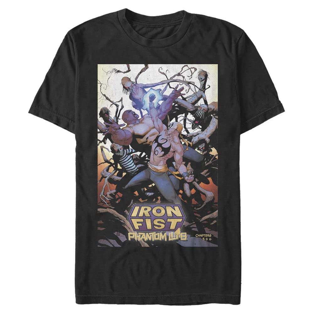 MarvelBig & Tall Classic Iron Fist DEC18 Men's Tops Short Sleeve Tee Shirt, Black, 4X-Large