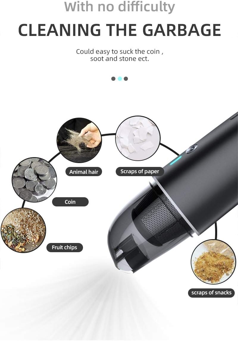 Mini Collector Aspirator Portable Powerful Cyclone Suction for Home Car(D)