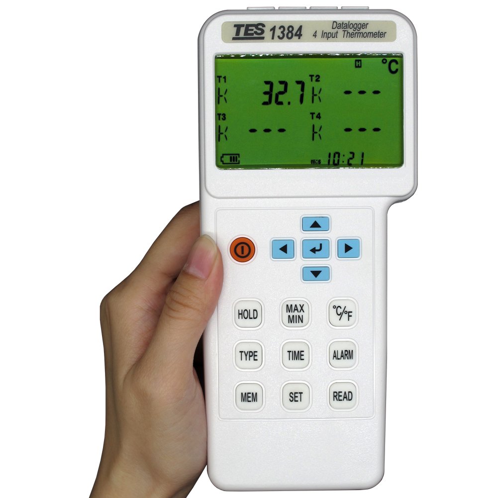 Tes 1384 4 Input Thermometer/datalogger Price TES 1384 4 Input Thermometer Datalogger - Multi-Channel Temperature Measurement TES 1384 Thermocouple Meter