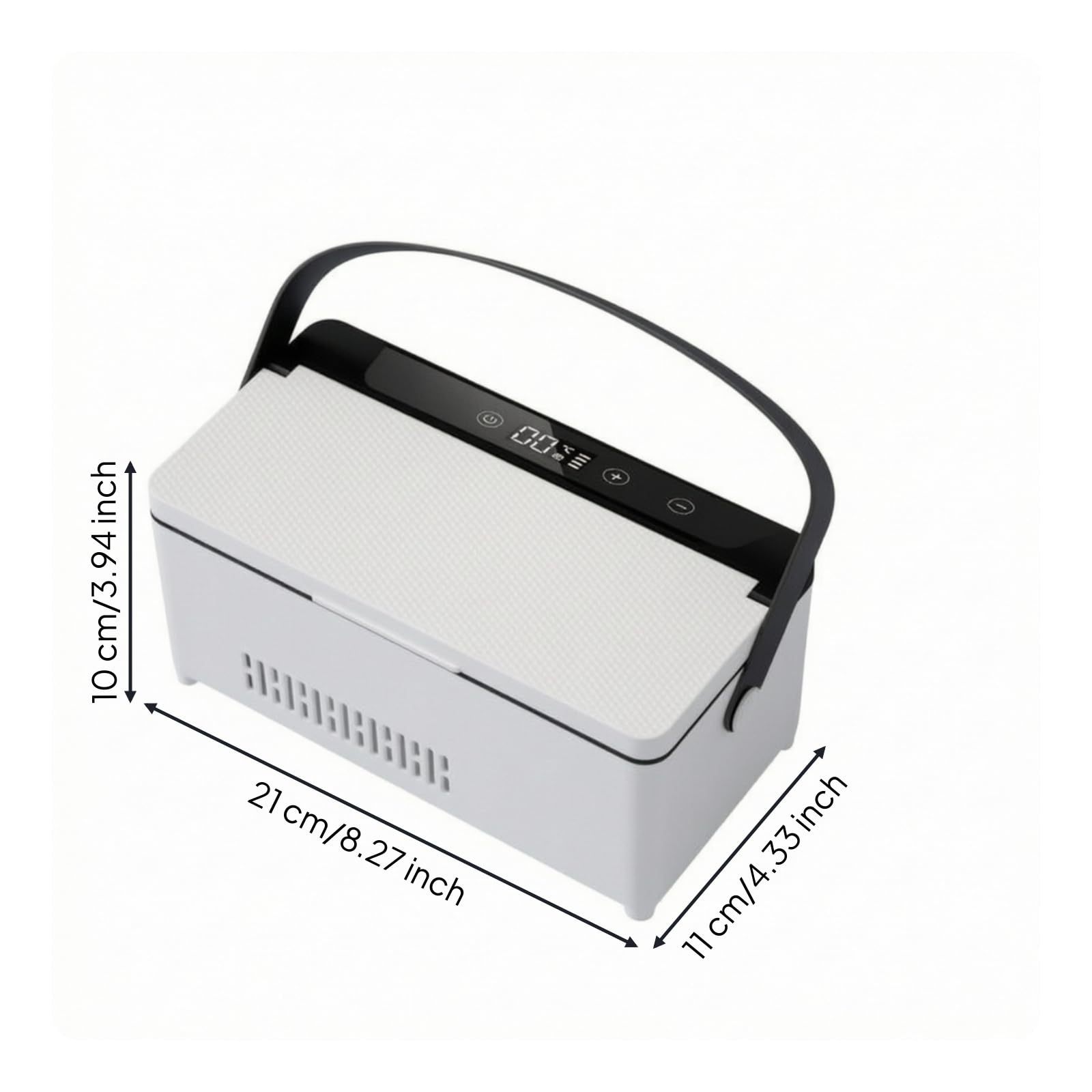 Baoblaze de Insulina Portátil Caja Térmica Refrigerador Mini Nevera con Pantalla de Control y Ajustes Instantáneos con Forro de Aluminio Carga Mediante USB